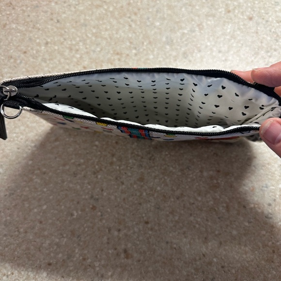 Brighton Love & Joy Crossbody Canvas Purse Bag Pouch Clutch Leather Straps - Picture 3 of 3